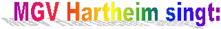 MGV Hartheim singt: MGV Hartheim singt: